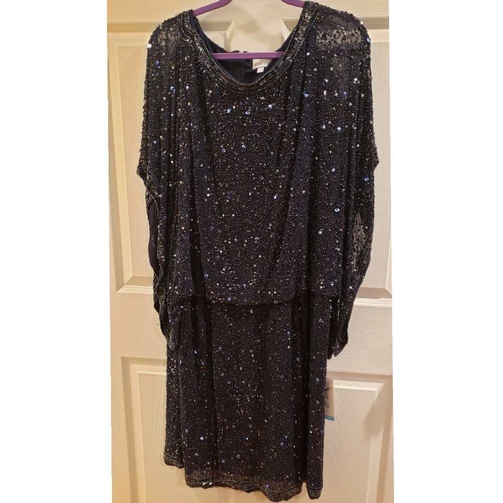 Navy Blue beaded dress